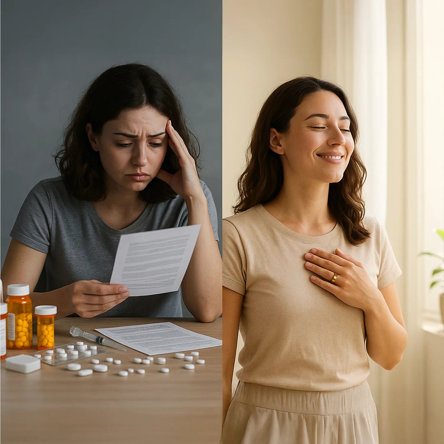 Before after using calmara